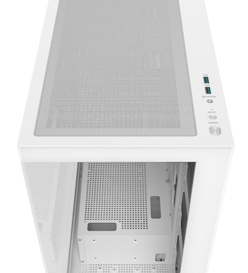 DeepCool CG580 White Panoramic ATX Mid-Tower Case, Up to 2x 360mm Radiators, 9x120mm Fans. Front 2x USB3.0, Audio I/O Panel (LS) - Image 2