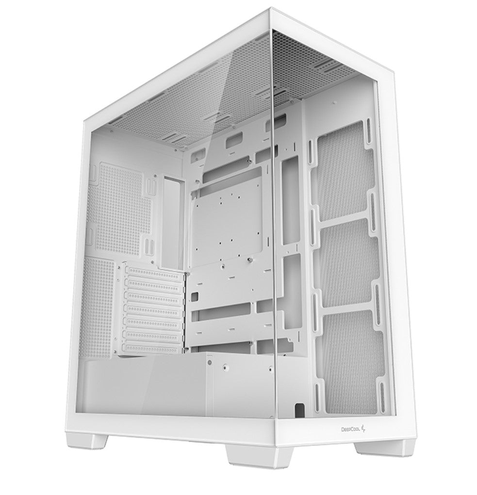 DeepCool CG580 White Panoramic ATX Mid-Tower Case, Up to 2x 360mm Radiators, 9x120mm Fans. Front 2x USB3.0, Audio I/O Panel (LS) - Image 1