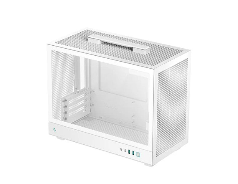 DeepCool CH160 PLUS WH Portable Micro-ATX Compact Case, USB3.0×2, Gen2 Type-C x1, Audio/Mic×1 - Image 1