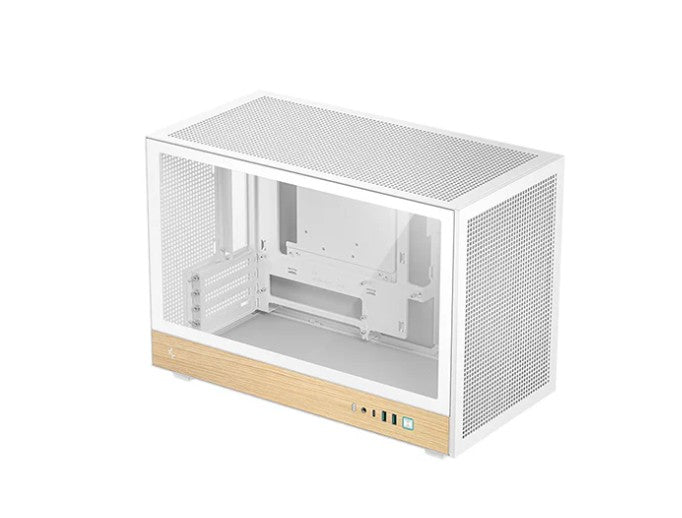 DeepCool CH260 Wood White High Airflow Compact Micro-ATX Wood Grain Case.USB3.0×2、Gen2 Type-C x1、Audio/Mic×1 - Image 2
