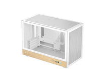 DeepCool CH260 Wood White High Airflow Compact Micro-ATX Wood Grain Case.USB3.0×2、Gen2 Type-C x1、Audio/Mic×1 - Image 1