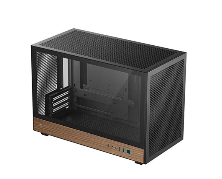 DeepCool CH260 Wood High Airflow Compact Micro-ATX Wood Grain Case.USB3.0×2、Gen2 Type-C x1、Audio/Mic×1 - Image 1