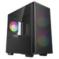 DeepCool CH360 Black Micro ATX Case, Tempered Glass Window, 1x USB 3.0, 1x USB-C, HD Audio, 2x 140mm ARGB and 1x 120mm ARGB Pre-installed Fans(LS) - Image 1