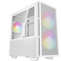 DeepCool CH360 Digital White Micro ATX Case, Digital Status Display, Tempered Glass Window,1x USB 3.0, 1x USB-C, HD Aud (LS) - Image 1