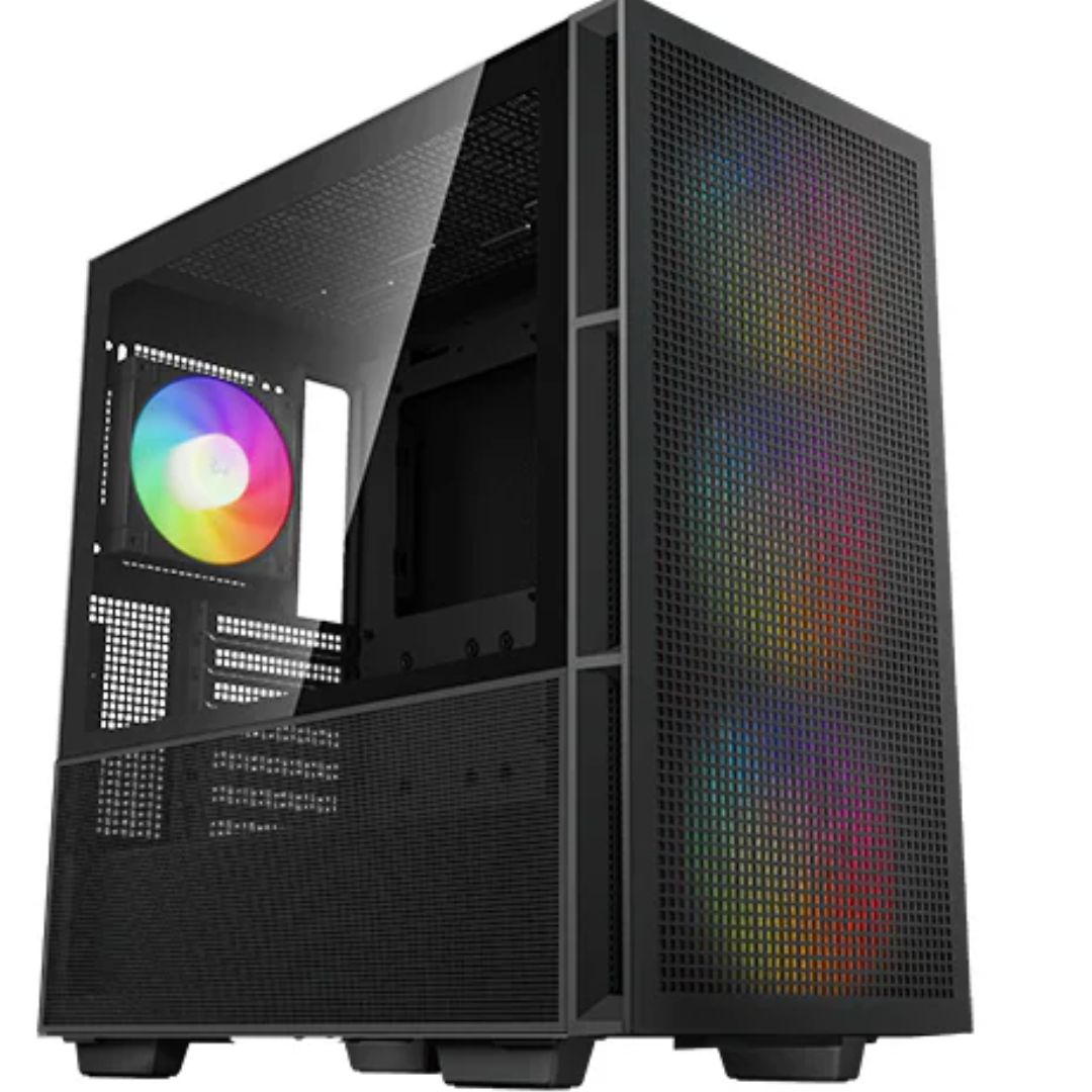 DeepCool CH560 HighAirflow Mid-Tower ATX Case, Magnetic Hybrid Mesh, Tempered Glass, 3 Pre-Installed 140mm ARGB Fans (LS) - Image 5