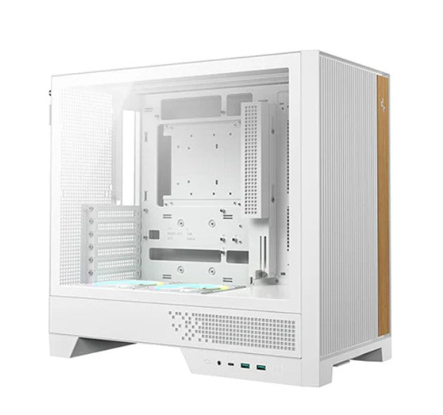 DeepCool CL600 WH High Airflow Compact ATX Case, Two Pre‑Installed Fans,Tempered Glass Side Panel, Clean Cable Management - Image 2