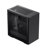 DeepCool MACUBE 110 Black Minimalistic Micro-ATX Case, Magnetic Tempered Glass Panel, Removable Drive Cage, Adjustable GPU Holder, 1xPreinstalled Fan - Image 2