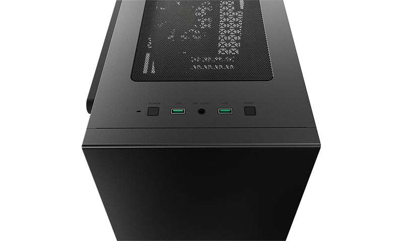 DeepCool MACUBE 110 Black Minimalistic Micro-ATX Case, Magnetic Tempered Glass Panel, Removable Drive Cage, Adjustable GPU Holder, 1xPreinstalled Fan - Image 3