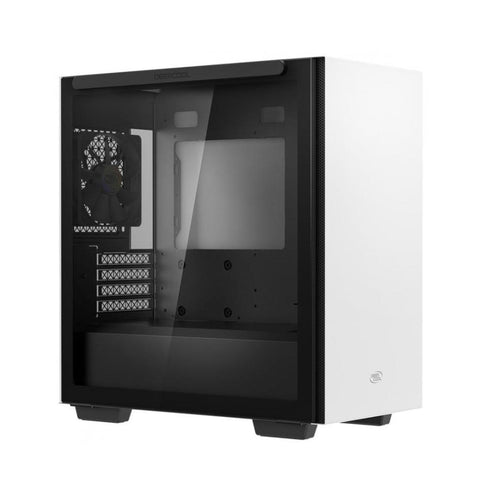 DeepCool MACUBE 110 White Minimalistic Micro-ATX Case, Magnetic Tempered Glass Panel, Removable Drive Cage, Adjustable GPU Holder, 1xPreinstalled Fan - Image 2