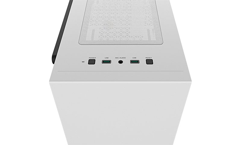DeepCool MACUBE 110 White Minimalistic Micro-ATX Case, Magnetic Tempered Glass Panel, Removable Drive Cage, Adjustable GPU Holder, 1xPreinstalled Fan - Image 3