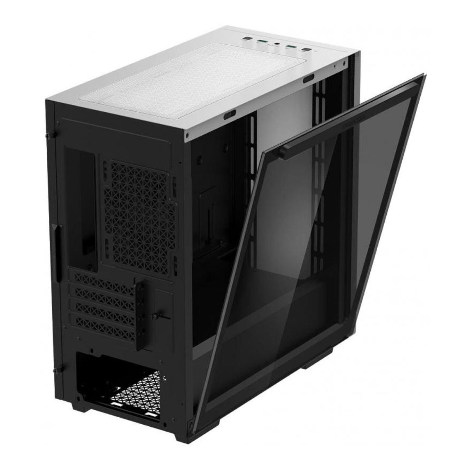 DeepCool MACUBE 110 White Minimalistic Micro-ATX Case, Magnetic Tempered Glass Panel, Removable Drive Cage, Adjustable GPU Holder, 1xPreinstalled Fan - Image 4