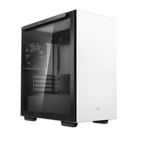 DeepCool MACUBE 110 White Minimalistic Micro-ATX Case, Magnetic Tempered Glass Panel, Removable Drive Cage, Adjustable GPU Holder, 1xPreinstalled Fan - Image 1