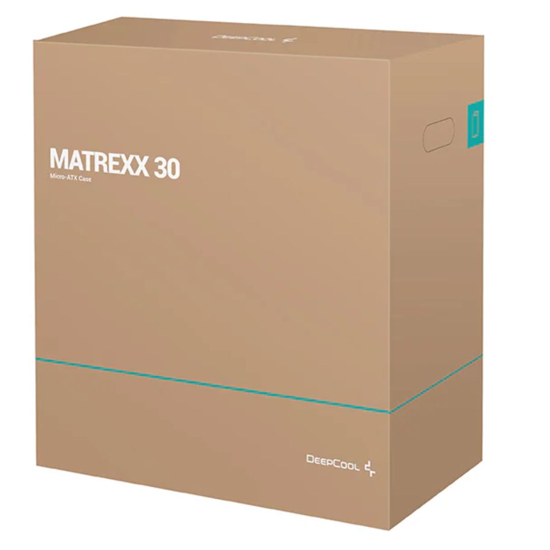 DeepCool MATREXX 30 Full Tempered Glass Side Panel M-ATX Case, 1x 120mm Black Fan, Graphics Card Up To 250mm - Image 4
