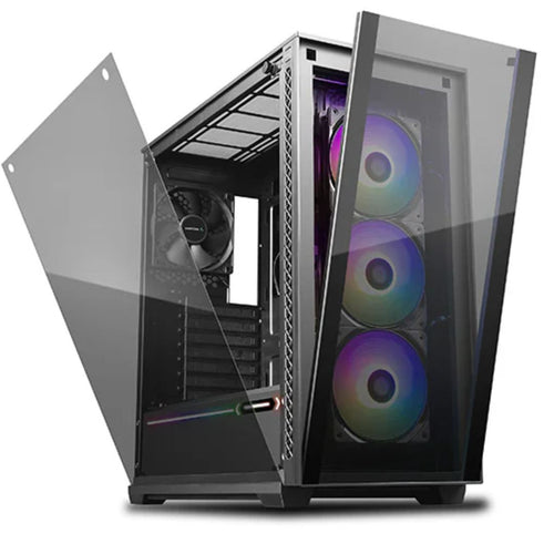 (ex-demo)DeepCool MATREXX 70 ADD-RGB 3F Full Sized Tempered Glass ARGB Case, 3 Preinstalled ARGB Fans - Image 1