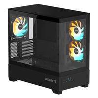(LS) Gigabyte C201 PANORAMIC, Mid Tower, mini-ITX/m-ATX, Black, H431x W242x D430 mm, 5 Slots, USB 3.0 x2, H=502 W=313 D=525 mm - Image 3