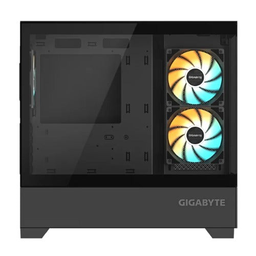 Gigabyte C201 PANORAMIC, Mid Tower, mini-ITX/m-ATX, Black, H431x W242x D430 mm, 5 Slots, USB 3.0 x2, H=502 W=313 D=525 mm - Image 1