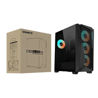 (LS) Gigabyte C301V2 RGB Tempered Glass E-ATX Black Mid Tower Gaming Chassis  2x3.5" 2x2.5" 2xUSB3.0 Detachable Dust Filter Liquid Cooling PSU ATX - Image 5