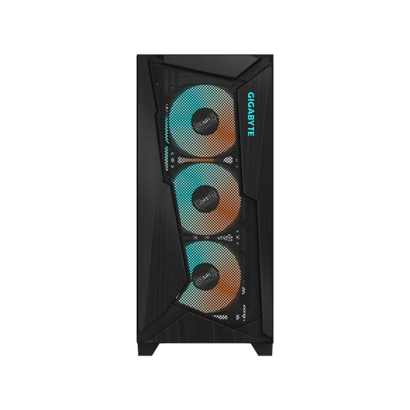 (LS) Gigabyte C301V2 RGB Tempered Glass E-ATX Black Mid Tower Gaming Chassis  2x3.5" 2x2.5" 2xUSB3.0 Detachable Dust Filter Liquid Cooling PSU ATX - Image 2