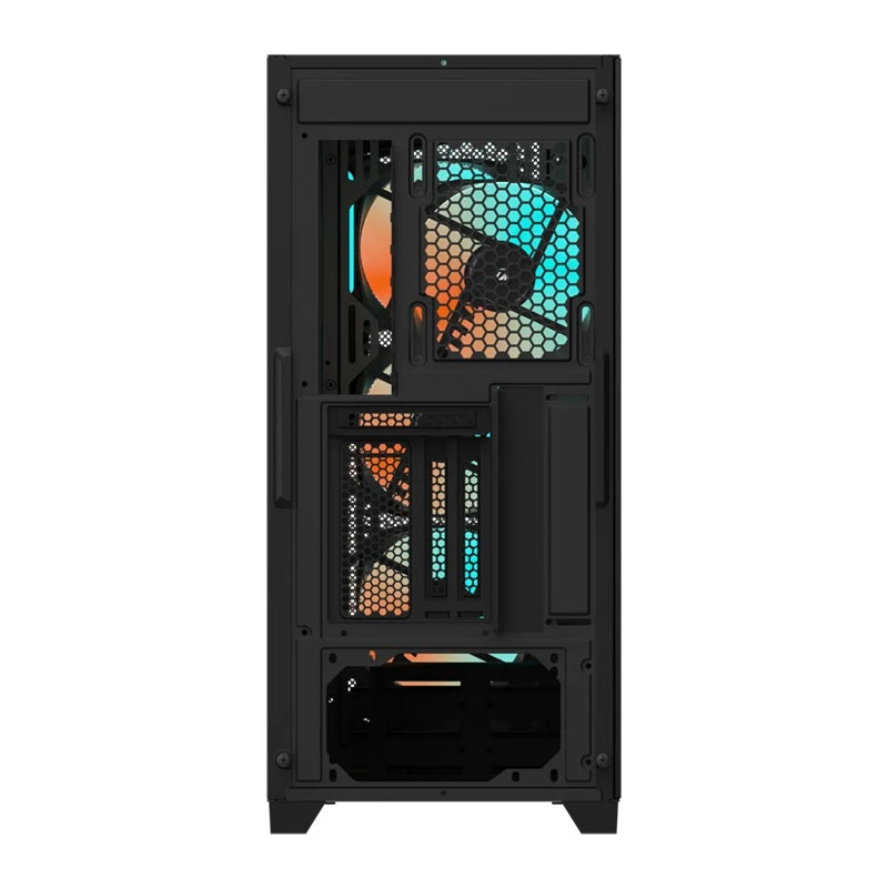 (LS) Gigabyte C301V2 RGB Tempered Glass E-ATX Black Mid Tower Gaming Chassis  2x3.5" 2x2.5" 2xUSB3.0 Detachable Dust Filter Liquid Cooling PSU ATX - Image 4