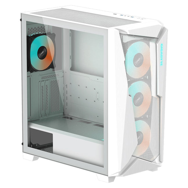 (LS) Gigabyte C301 RGB Tempered Glass E-ATX White Mid Tower Gaming Chassis  2x3.5" 2x2.5" 2xUSB3.0 Detachable Dust Filter Liquid Cooling PSU ATX