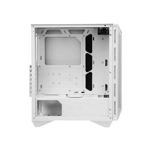 MSI MPG GUNGNIR 110R White Mid-Tower Case, Supports ATX / M-ATX / Mini ITX, 2x USB 3.2, 1x USB-C, 1x HD Audio, 1x Mic, ATX Power Supply - Image 2