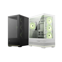 MSI MAG PANO 110R PZ  WHITE Micro ATX Case, 2 x USB 5Gbps , 1x USB C 20Gbps, 1 x Audio-Out / Mic,, 3x 2.5", 2x 3.5", Micro ATX / Mini ITX - Image 2