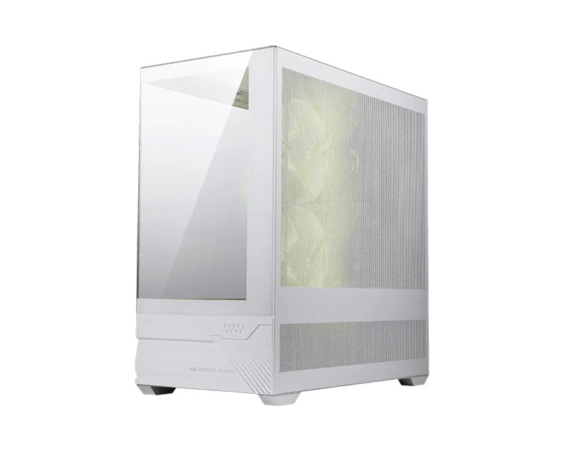 SI MAG PANO M110R - White, Mini Tower, 270° Panoramic Glass, Micro-ATX/Mini-ITX, 3x ARGB Fans, 360mm Radiator, 410mm GPU, USB-C, 5 Expansion Slots. - Image 1