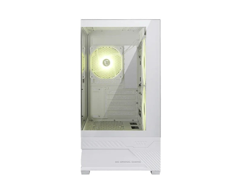 SI MAG PANO M110R - White, Mini Tower, 270° Panoramic Glass, Micro-ATX/Mini-ITX, 3x ARGB Fans, 360mm Radiator, 410mm GPU, USB-C, 5 Expansion Slots. - Image 2