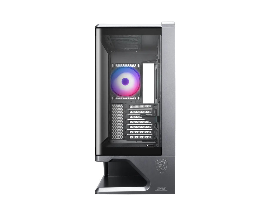 MSI MPG VIXTA 300R PZ - BLACK, Mid-tower case with panoramic tempered glass, 3 ARGB fans, USB-C 20Gbps, ATX/back-connect support, 420mm GPU clearance - Image 4