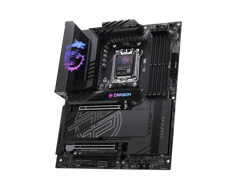 MSI MPG X870E CARBON MAX, AM5, AMD X870E, DDR5 9000+ OC, PCIe 5.0, Wi-Fi 7, Dual LAN 5G/2.5G, USB4 40Gbps, 4× M.2 - Image 3