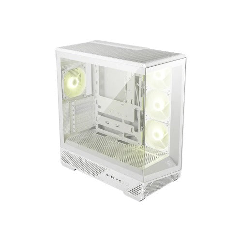 MSI MAG PANO 130R PZ -WHITE – ATX/mATX/ITX, 400mm GPU, 165mm CPU, 7 slots, 6×120mm, 360 rad top/side, 2×USB-A, 1×USB-C 20Gbps, 460×232×490mm, 8.37kg - Image 1