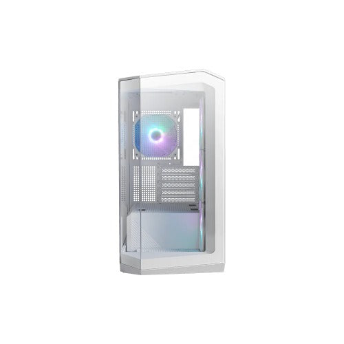 MSI MAG PANO M100R PZ WHITE Micro ATX Case, 1x USB 3.2, 2x USB 2.0, 1x Audio, 1x Mic, 4x PCI-E, 2x 2.5", 2x 3.5", Micro ATX / Mini ITX(LS) - Image 2