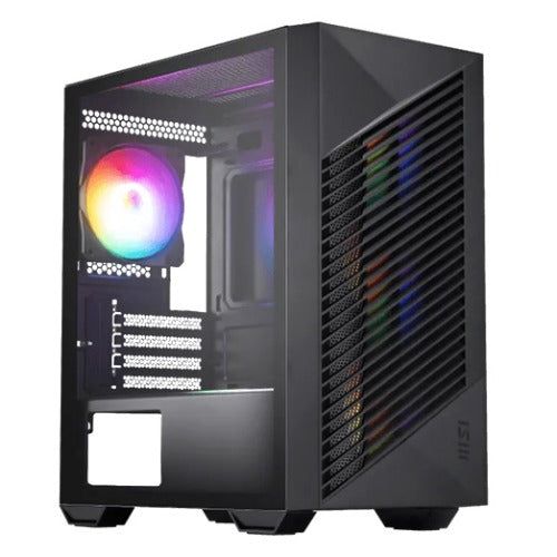 MSI PRO FORGE M050A Mini-Tower, mATX/ITX, GPU 300mm, CPU 160mm, PSU 170mm, 4 slots, 4×RGB fans, 2×2.5", 2×3.5", 120/240mm top rad, 388×200×423mm - Image 1