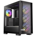 OKINOS 612 ARGB Mid Tower ATX case, tempered glass, USB-C 5Gbps, 4x120mm ARGB fans, 405mm GPU, 175mm CPU, 360mm radiator support - Image 1