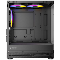 OKINOS AQUA UNO BLACK, Mini Tower, Micro-ATX/ITX, tempered glass, 3×120mm ARGB fans, USB 3.0 + Type-C, ≤309mm GPU, ≤165mm CPU cooler, steel - Image 3