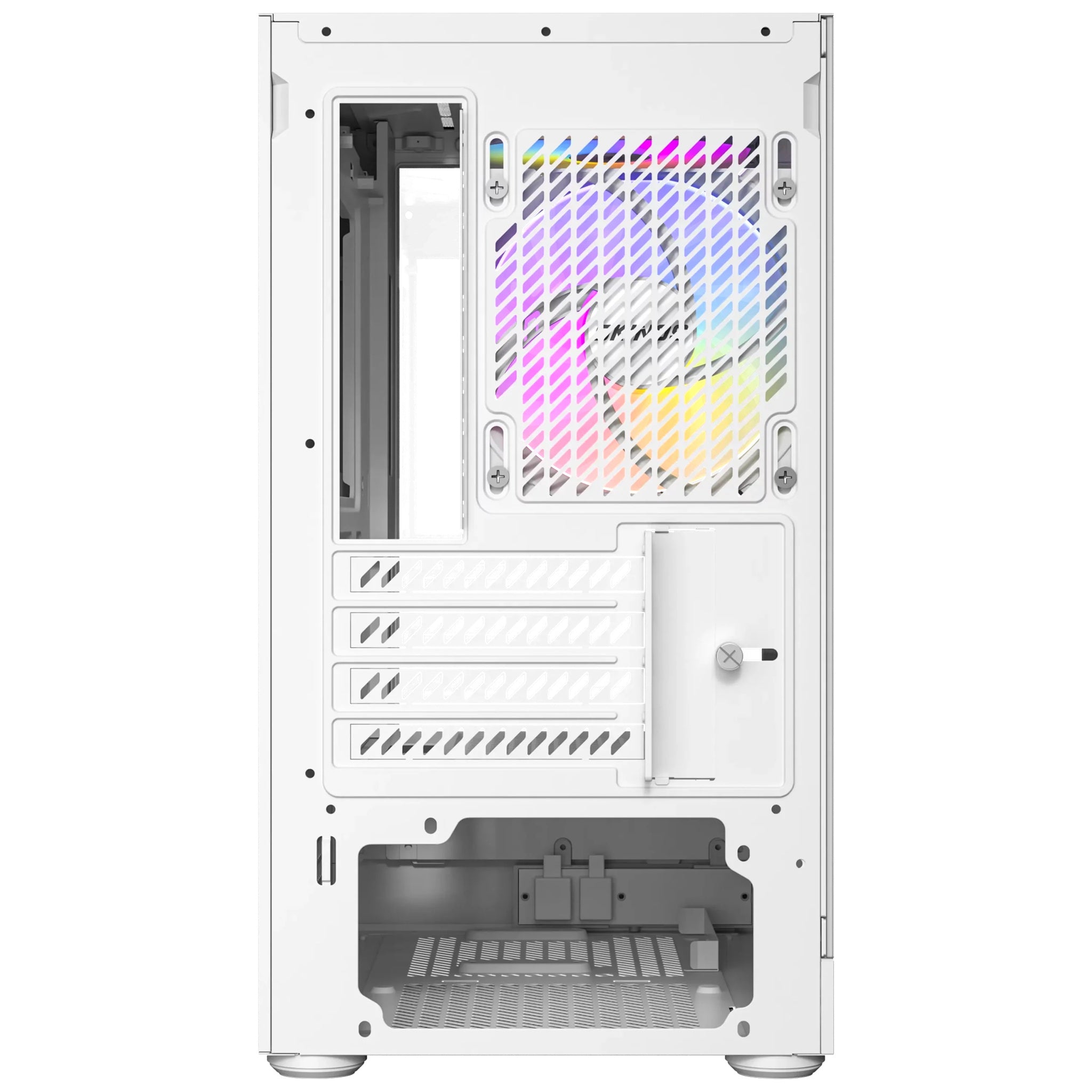 OKINOS AQUA UNO POLAR, Mini Tower, Micro-ATX/ITX, tempered glass, 3×120mm ARGB fans, USB 3.0 + Type-C, ≤309mm GPU, ≤165mm CPU cooler, steel - Image 4
