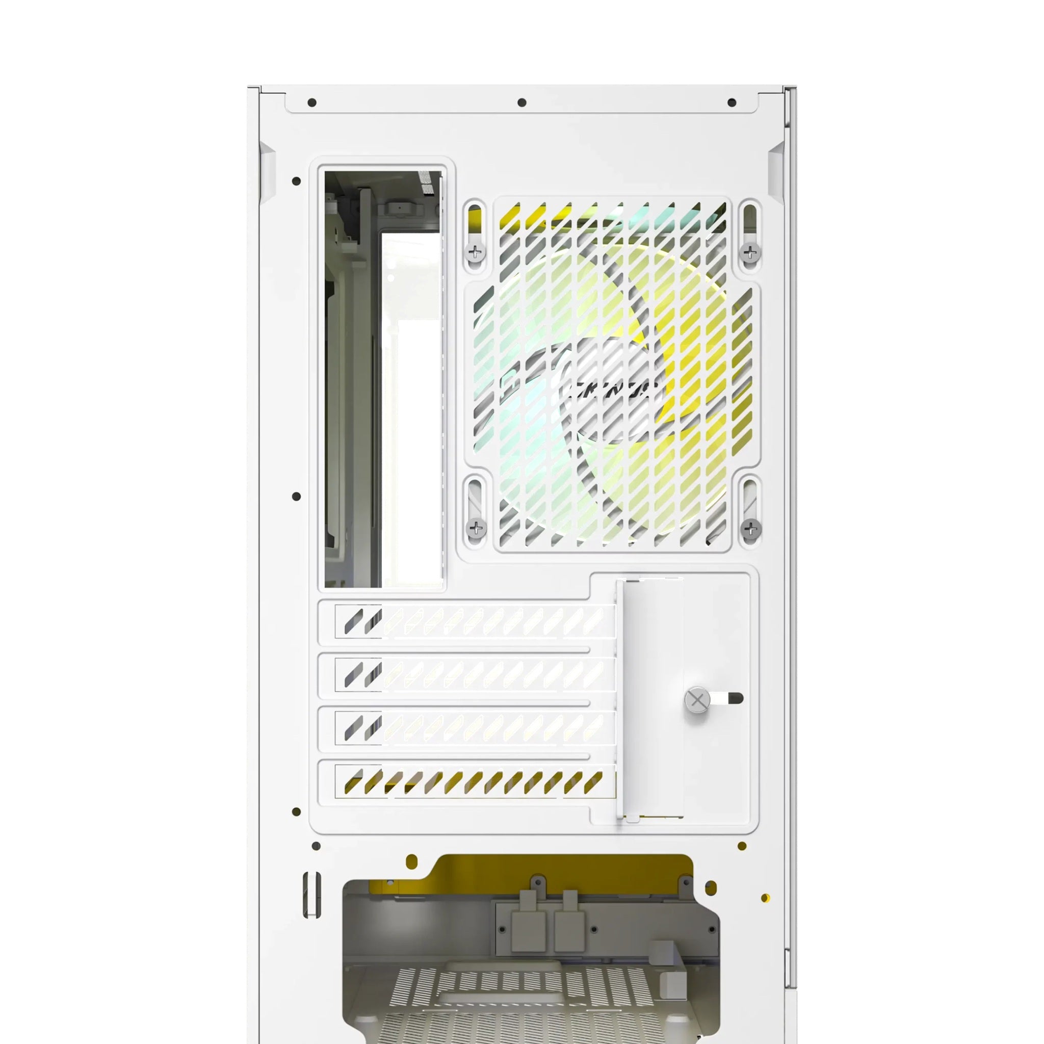 OKINOS AQUA UNO YOLK, Mini Tower, Micro-ATX/ITX, tempered glass, 3×120mm ARGB fans, USB 3.0 + Type-C, ≤309mm GPU, ≤165mm CPU cooler, steel - Image 4