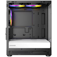 OKINOS AQUA UNO ZEBRA, Mini Tower, Micro-ATX/ITX, tempered glass, 3×120mm ARGB fans, USB 3.0 + Type-C, ≤309mm GPU, ≤165mm CPU cooler, steel - Image 3