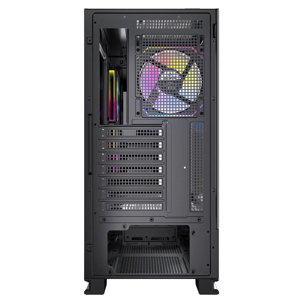 OKINOS Aqua 6 infinity Mid Tower ATX case, tempered glass, USB-C 10Gbps, 435mm GPU, 175mm CPU, 360mm radiator, ATX/mATX/ITX support, steel build RGB - Image 4