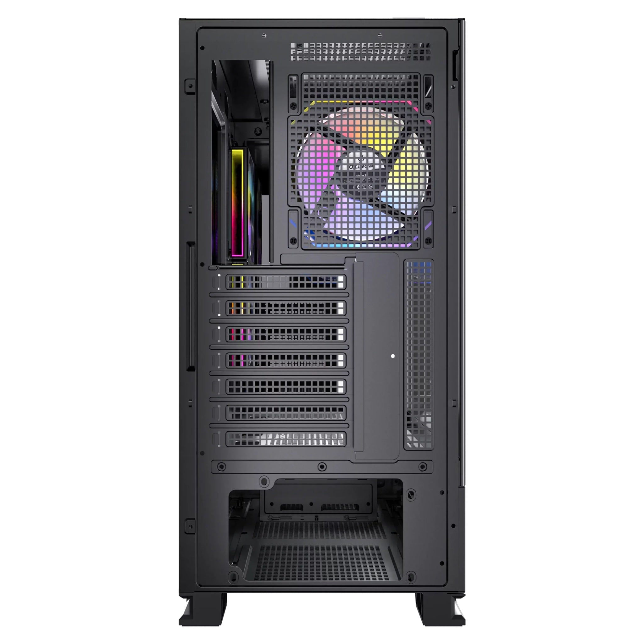 OKINOS Aqua 6 infinity Mid Tower ATX case, tempered glass, USB-C 10Gbps, 435mm GPU, 175mm CPU, 360mm radiator, ATX/mATX/ITX support, steel build RGB - Image 4