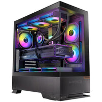 OKINOS Aqua 6 infinity Mid Tower ATX case, tempered glass, USB-C 10Gbps, 435mm GPU, 175mm CPU, 360mm radiator, ATX/mATX/ITX support, steel build RGB - Image 1