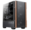 OKINOS Cypress 3 Genuine Walnut Wood MicroATX  with 4×120mm, USB-C, 3 Pin Non-PWM Case Fans Pre-Installed,Temper Glass Side Panel, Case - Image 1