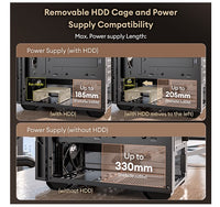 OKINOS Cypress 3 Genuine Walnut Wood MicroATX  with 4×120mm, USB-C, 3 Pin Non-PWM Case Fans Pre-Installed,Temper Glass Side Panel, Case - Image 3