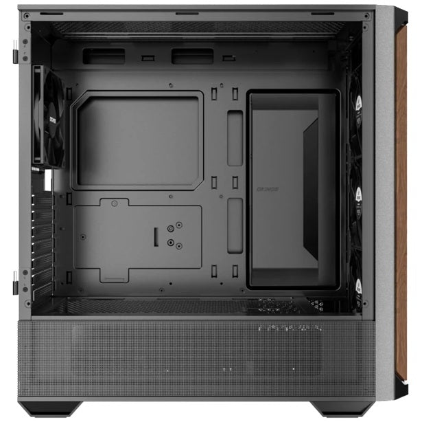 OKINOS Cypress 7 Wood, Mid Tower Gaming PC Case, ATX/M-ATX/ITX, Tempered Glass, USB-C 10Gbps, 4x120mm PWM Fans, GPU ≤415mm, CPU ≤165mm - Image 3