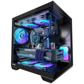OKINOS Mirage 4 mATX ARGB Case, ARGB controller, 4x ARGB Fans. Ultimate thermal, Steel,2x USB3.0, 1x3.2 Gen2 USB-C, Black Tower Case - Image 1