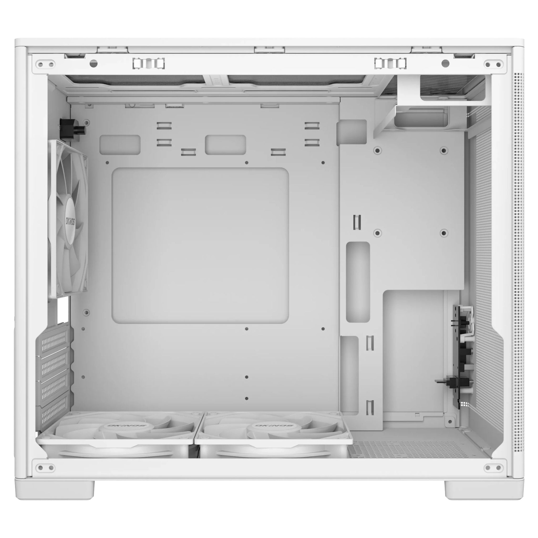 OKINOS Mini Art 4 - White, Mini Tower, Micro-ATX/ITX, Mesh Panels, USB-C 10Gbps, 3 Fans, 240mm Radiator, 330mm GPU Clearance - Image 3