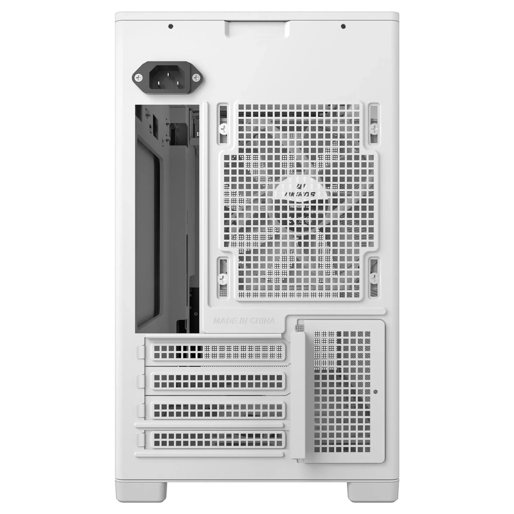 OKINOS Mini Art 4 - White, Mini Tower, Micro-ATX/ITX, Mesh Panels, USB-C 10Gbps, 3 Fans, 240mm Radiator, 330mm GPU Clearance - Image 4