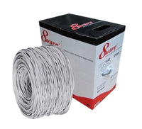 8Ware Cat5E 100m Solid Copper Cable Roll on Box with Dispenser 24AWG 10/100 8-core Oxygen-free Copper 4 Pairs Unshielded White - Image 1