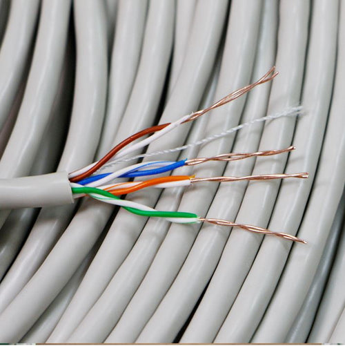 8Ware Cat5E 100m Solid Copper Cable Roll on Box with Dispenser 24AWG 10/100 8-core Oxygen-free Copper 4 Pairs Unshielded White - Image 2