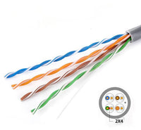 8Ware Cat5E 100m Solid Copper Cable Roll on Box with Dispenser 24AWG 10/100 8-core Oxygen-free Copper 4 Pairs Unshielded White - Image 4